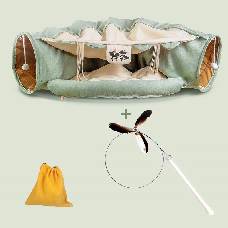 Cat Tunnel with Cozy Nest – Interactive Play & Resting Bed - Tabby n Co