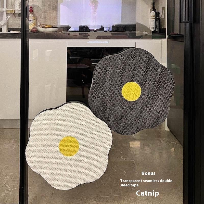 Wall Mounted Cat Scratcher – Floral Corrugated Cardboard Pads (Cute Style, Multi - Pack Options) - Tabby n Co